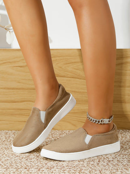 Women's Suede Slip-On Low-Top Casual Sneakers