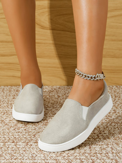 Women's Suede Slip-On Low-Top Casual Sneakers