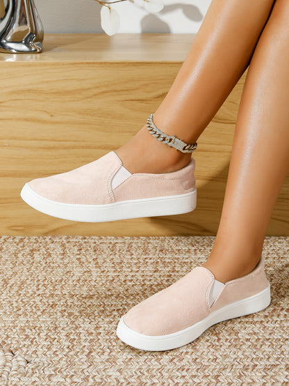 Women's Suede Slip-On Low-Top Casual Sneakers
