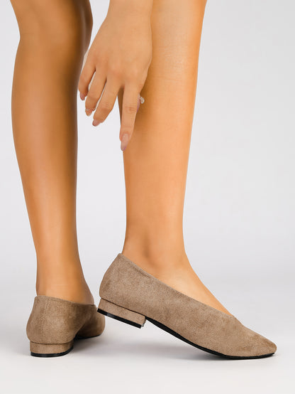 Women's Pointed Toe Suede Ballet Flats