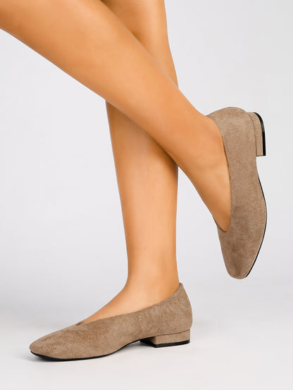 Women's Pointed Toe Suede Ballet Flats