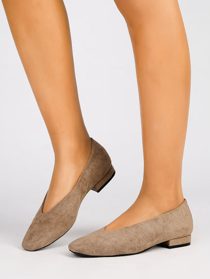 Women's Pointed Toe Suede Ballet Flats