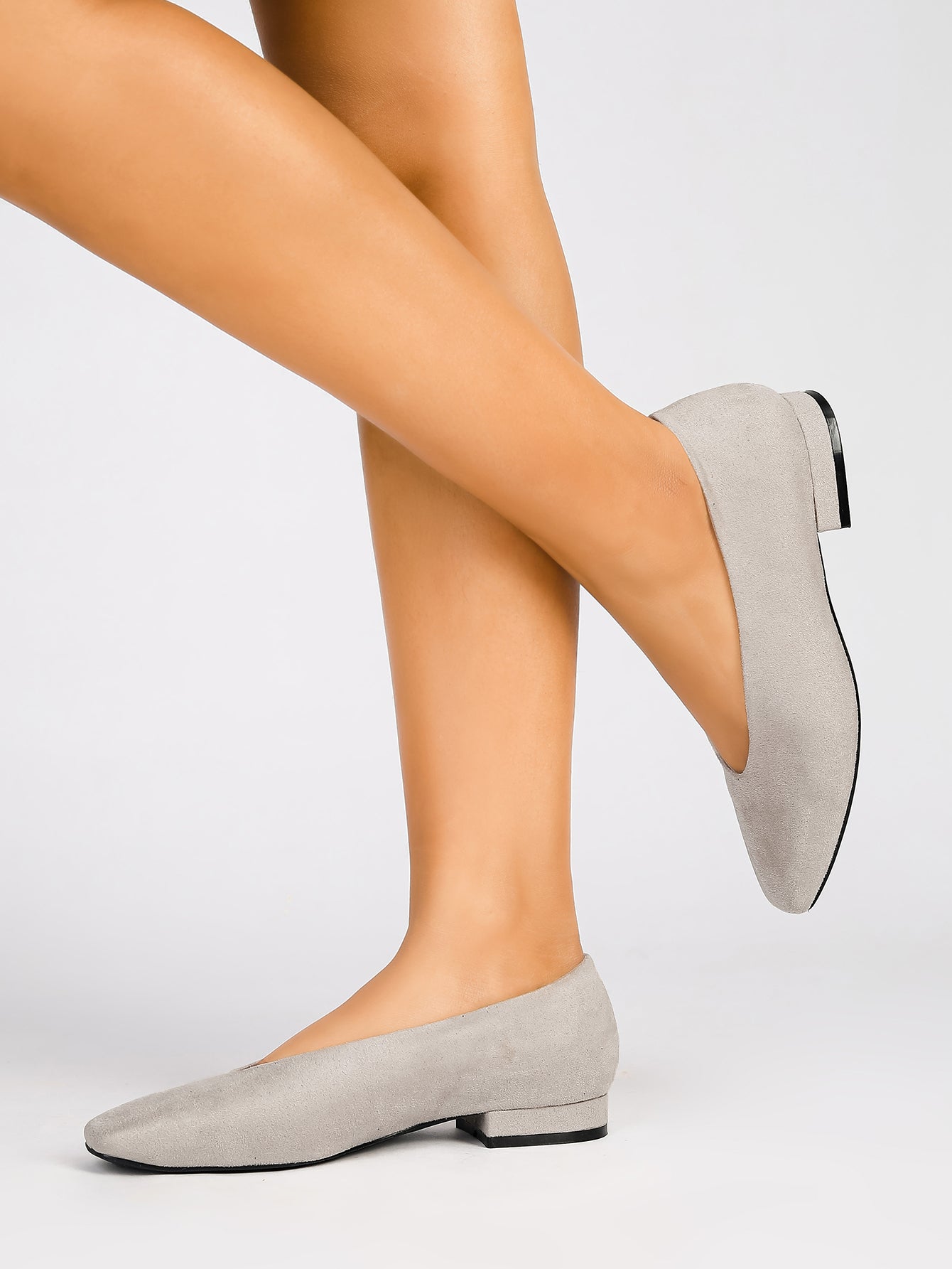 Women's Pointed Toe Suede Ballet Flats