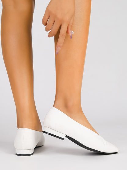 Women's Pointed Toe Suede Ballet Flats