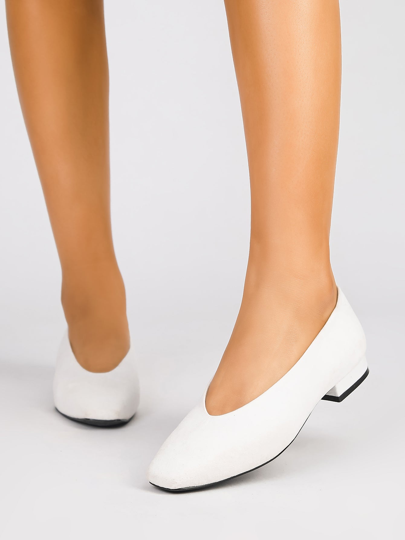 Women's Pointed Toe Suede Ballet Flats