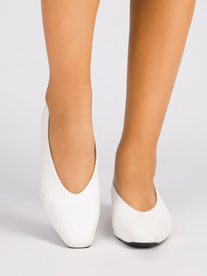 Women's Pointed Toe Suede Ballet Flats