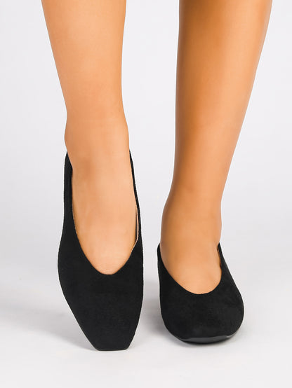 Women's Pointed Toe Suede Ballet Flats