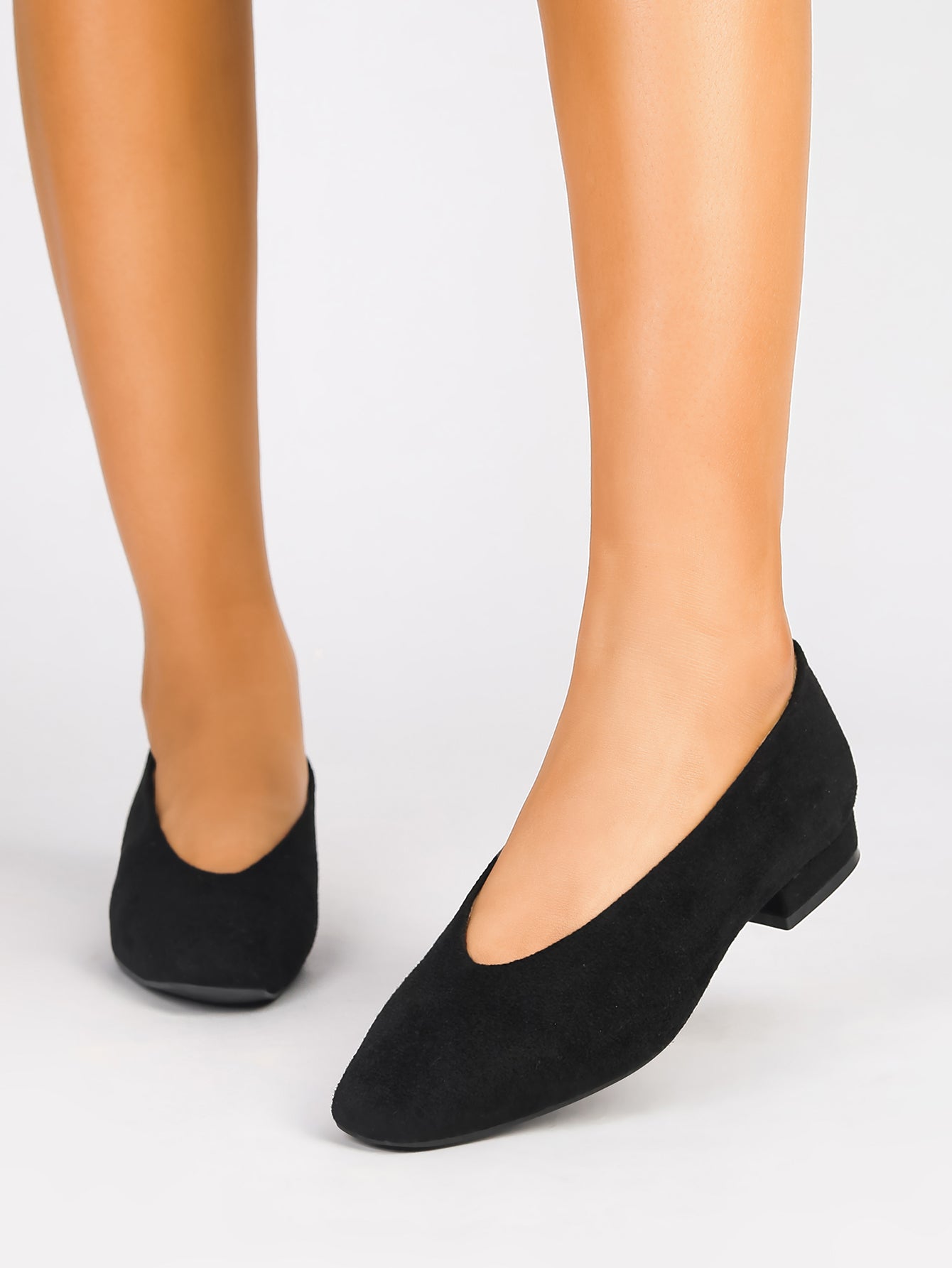 Women's Pointed Toe Suede Ballet Flats
