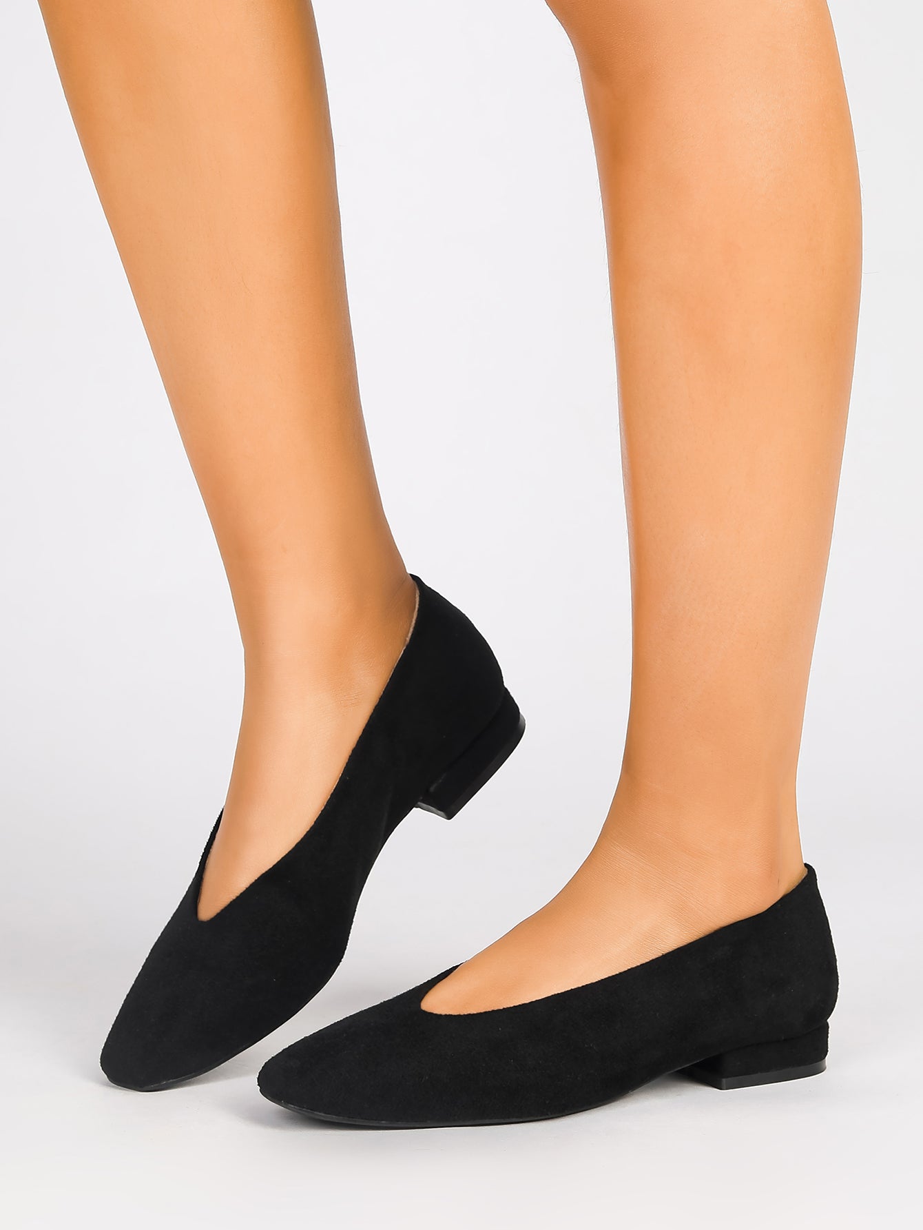 Women's Pointed Toe Suede Ballet Flats