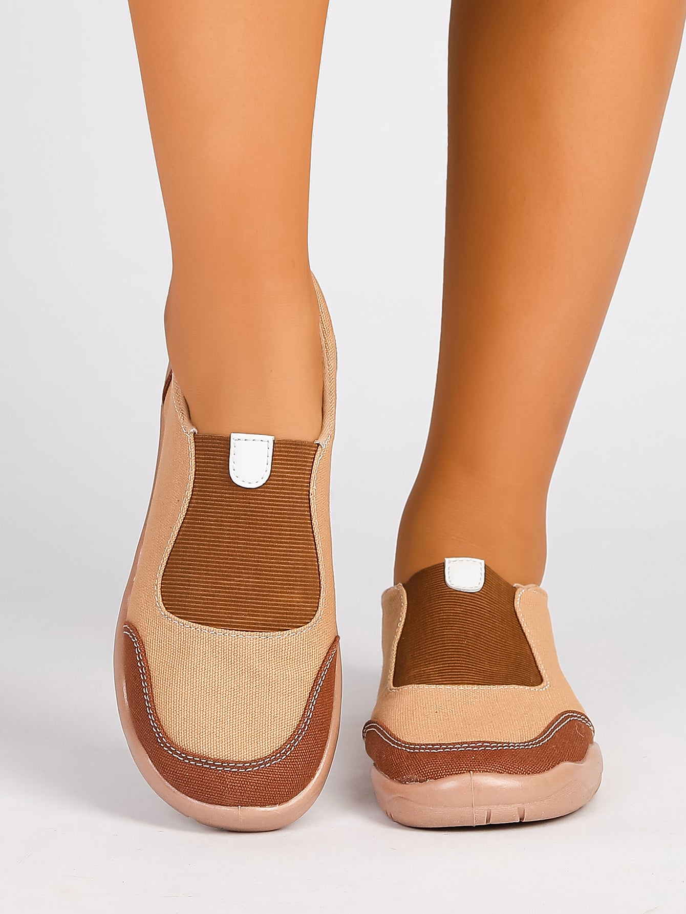 Women's Color Block Slip-On Casual Sneakers