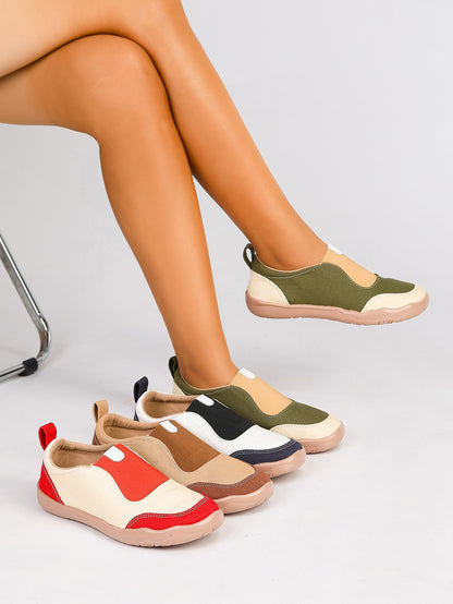 Women's Color Block Slip-On Casual Sneakers