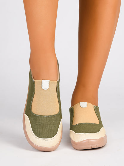 Women's Color Block Slip-On Casual Sneakers
