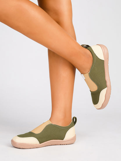 Women's Color Block Slip-On Casual Sneakers