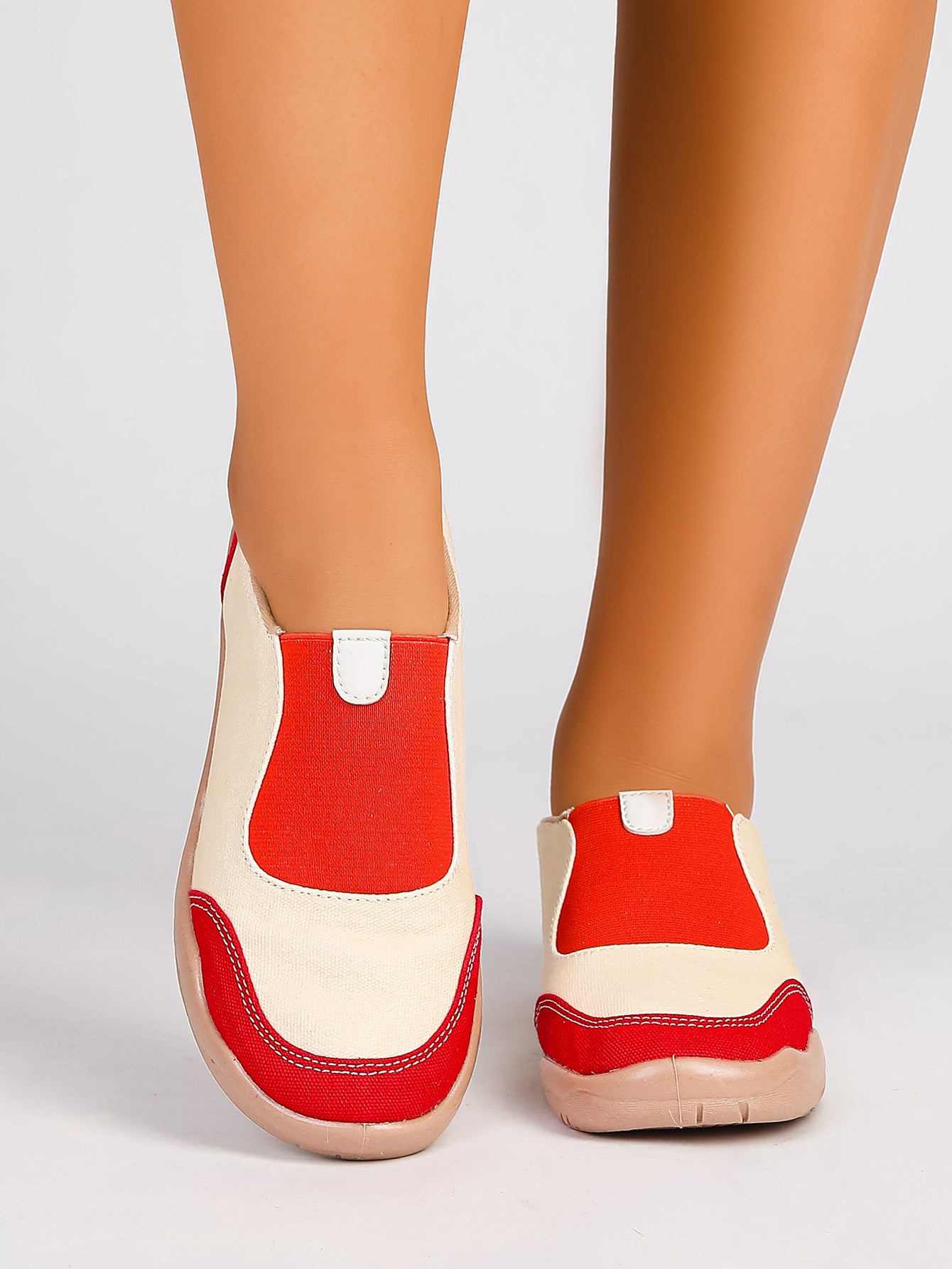 Women's Color Block Slip-On Casual Sneakers
