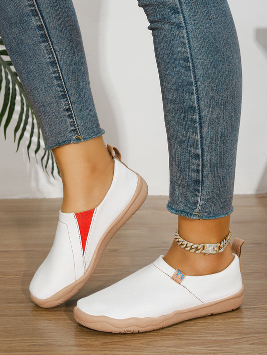 White Slip-On Casual Sneakers