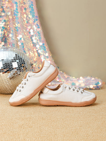 Women's Color Block Lace-Up Casual Sneakers