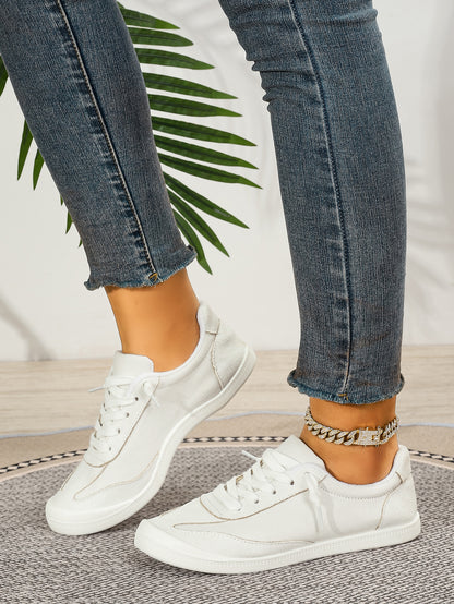 Women's Minimalist Lace-Up Casual Sneakers