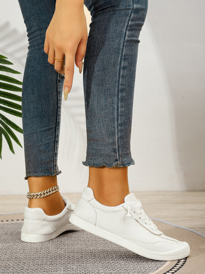Women's Minimalist Lace-Up Casual Sneakers