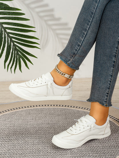 Women's Minimalist Lace-Up Casual Sneakers