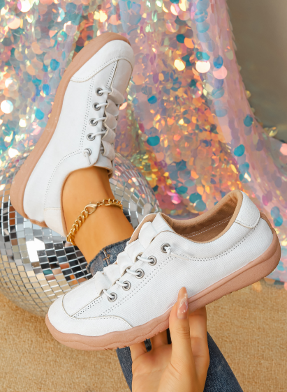 Women's Color Block Lace-Up Casual Sneakers